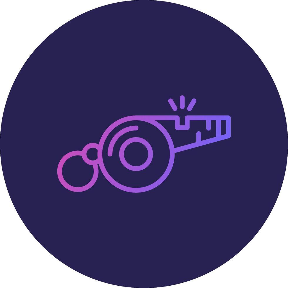 Whistle Line Circle Gradient Icon Design vector