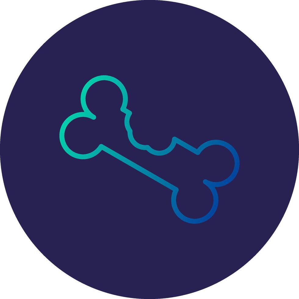 Dog Biscuit Line Circle Gradient Icon Design vector