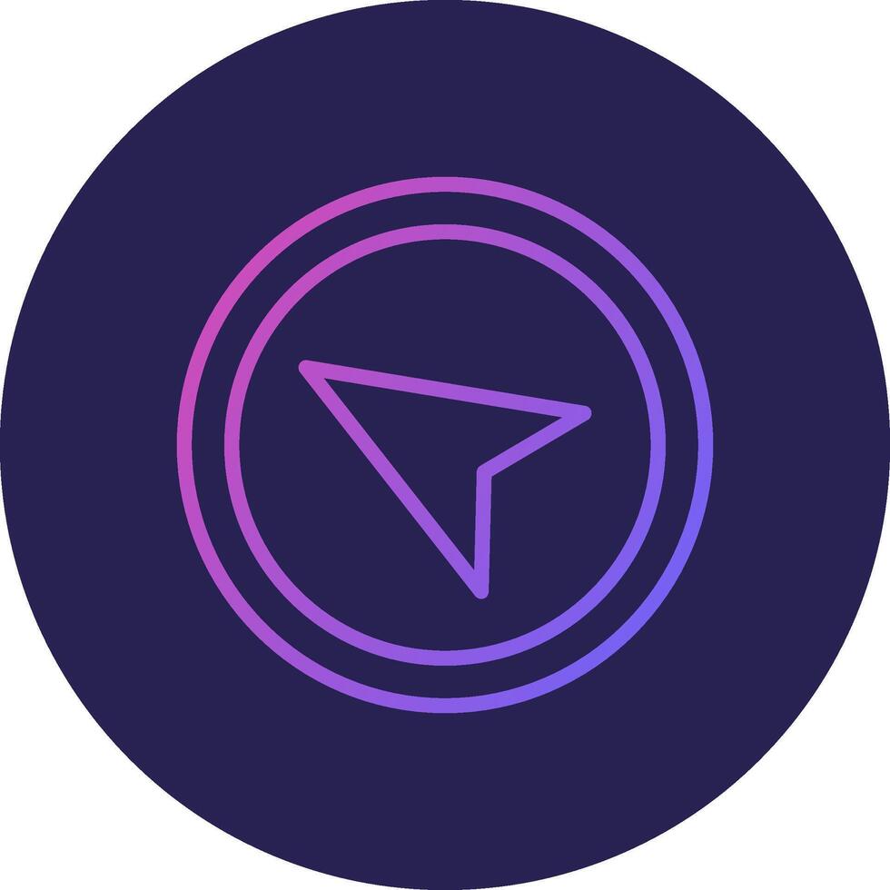 Navigation Line Circle Gradient Icon Design vector