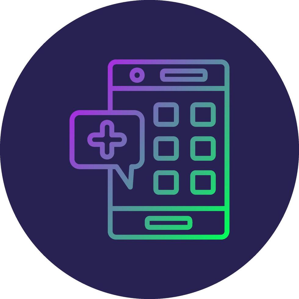 Application Line Circle Gradient Icon Design vector