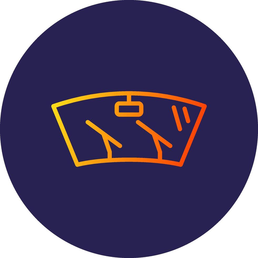 Windshield Line Circle Gradient Icon Design vector