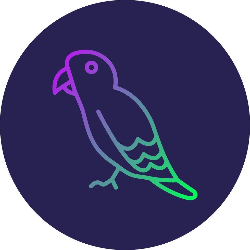 Bird Line Circle Gradient Icon Design vector