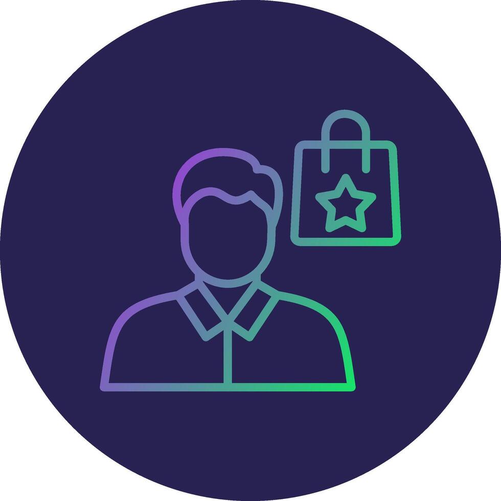 Customer Line Circle Gradient Icon Design vector