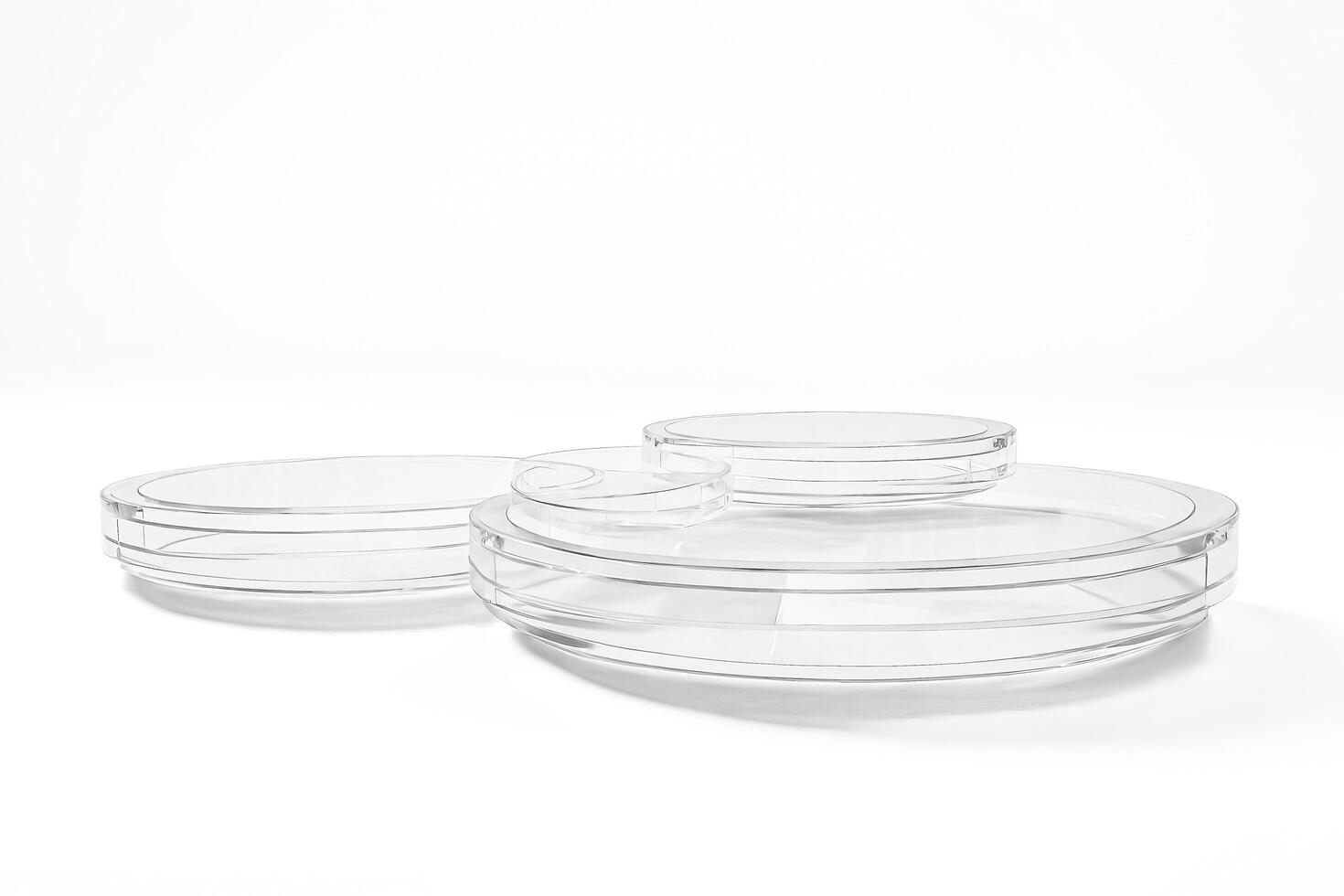 Clear Glass Round Platter photo