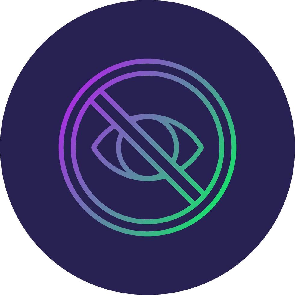 Private Line Circle Gradient Icon Design vector