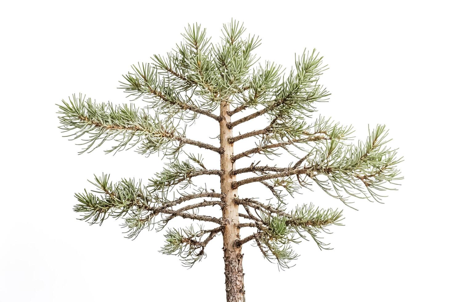 Evergreen Tree Isolated on White Background photo