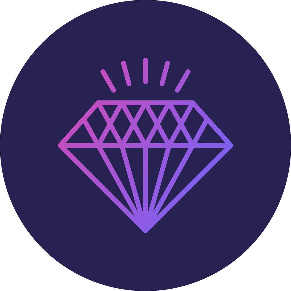 Diamond Line Circle Gradient Icon Design vector