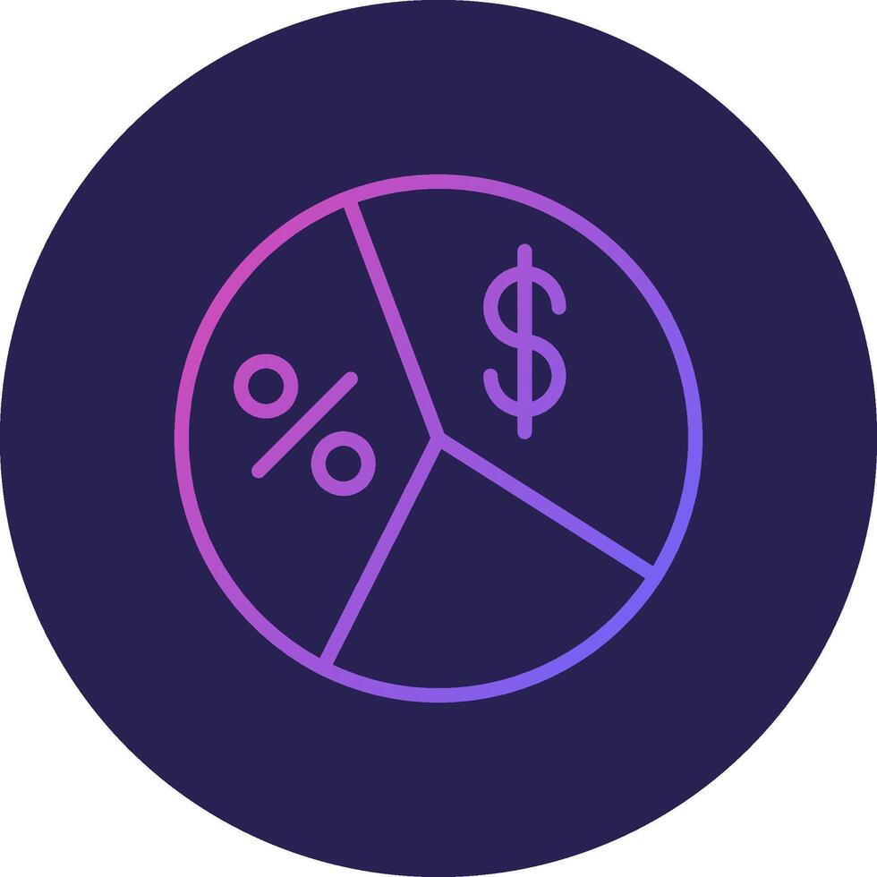Ratio Line Circle Gradient Icon Design vector