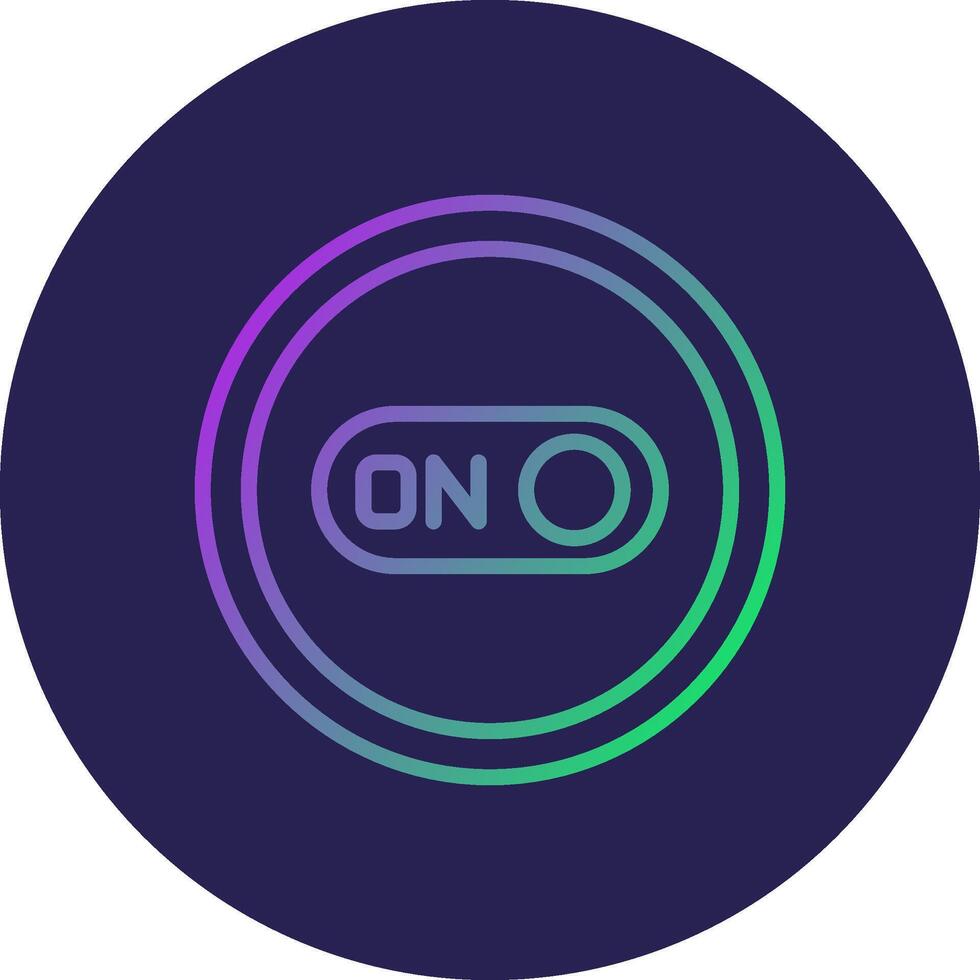 On Line Circle Gradient Icon Design vector