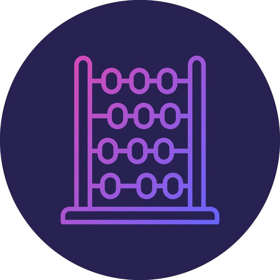 Abacus Line Circle Gradient Icon Design vector