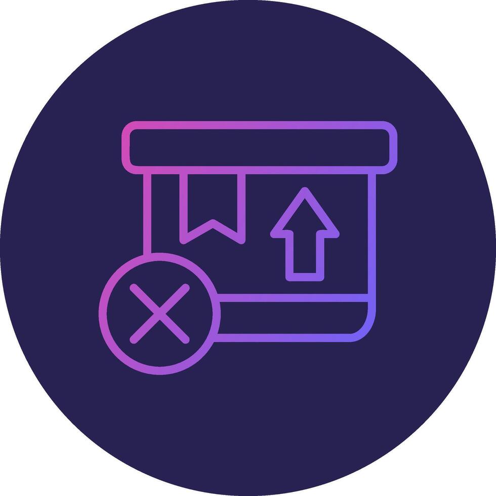 Cancel Line Circle Gradient Icon Design vector