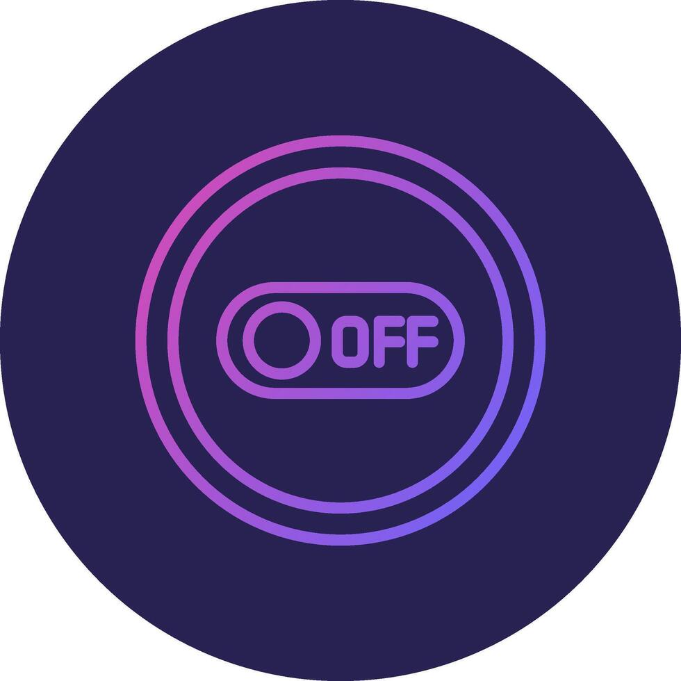 Off Line Circle Gradient Icon Design vector