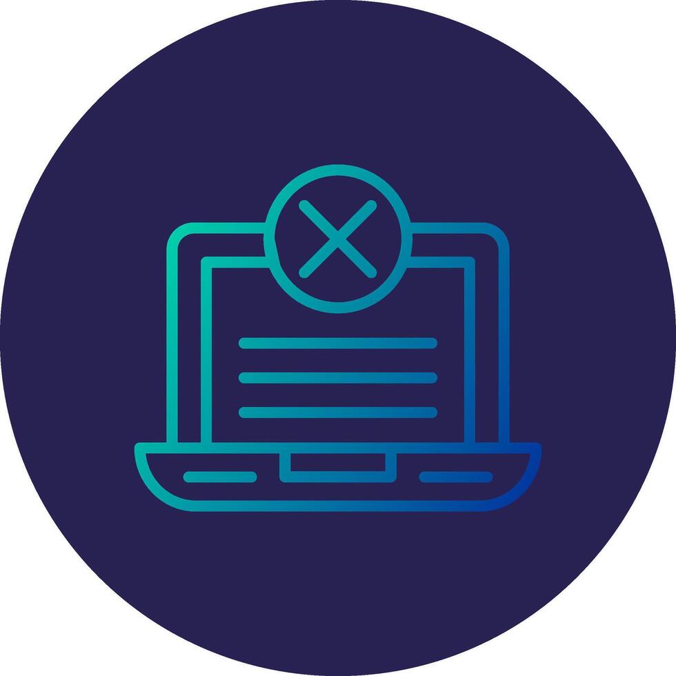 Access Denied Line Circle Gradient Icon Design vector