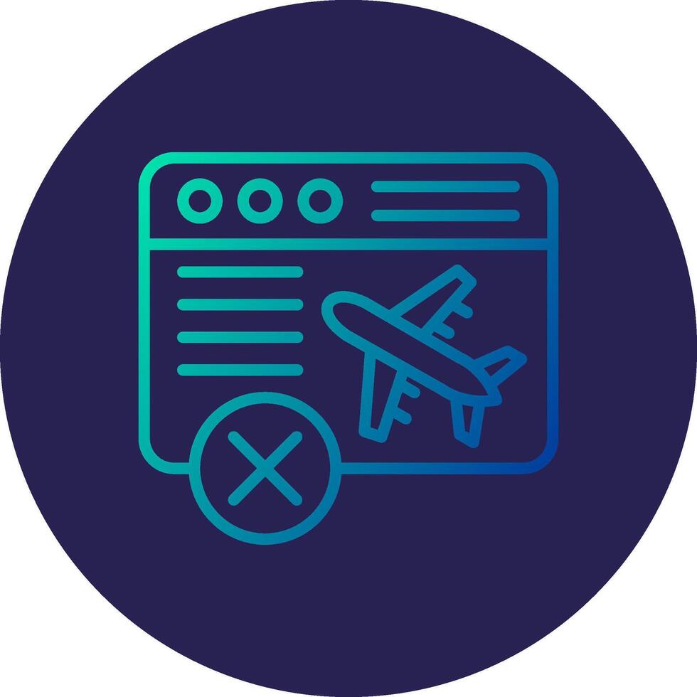 Cancelled Line Circle Gradient Icon Design vector