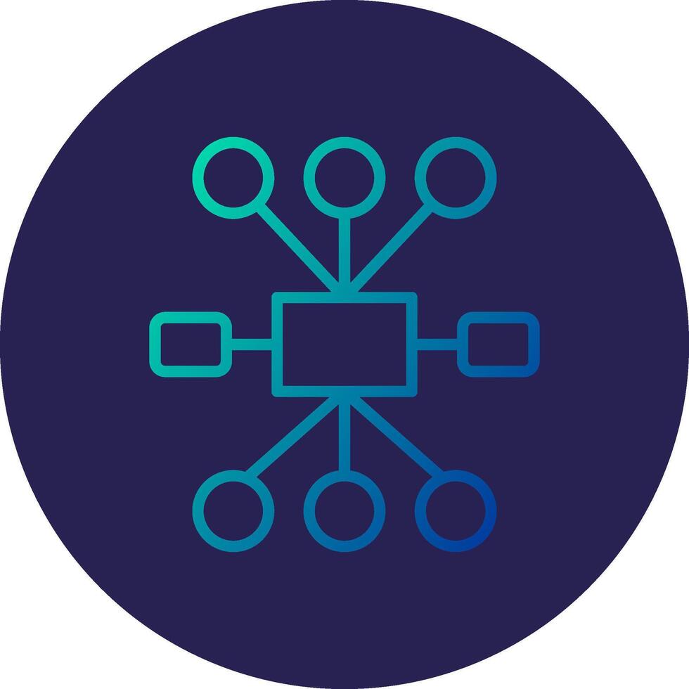 Hierarchy Line Circle Gradient Icon Design vector
