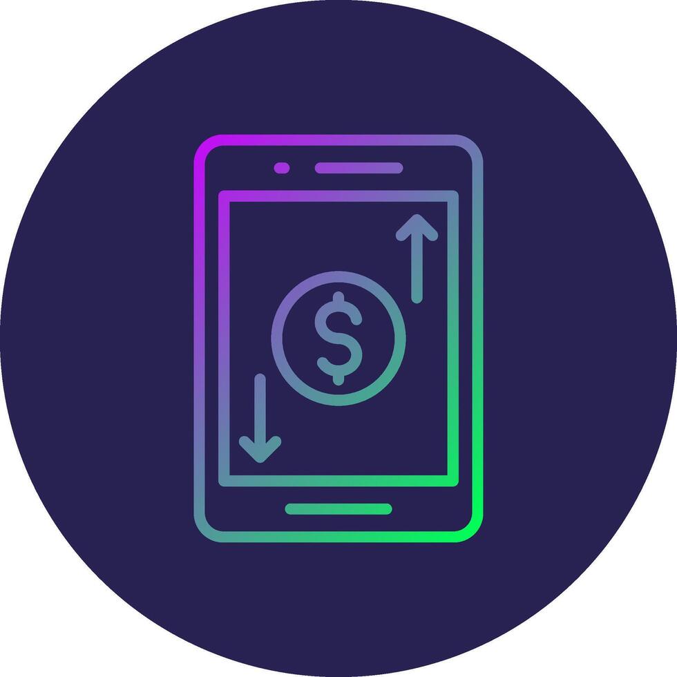 Svg Line Circle Gradient Icon Design vector