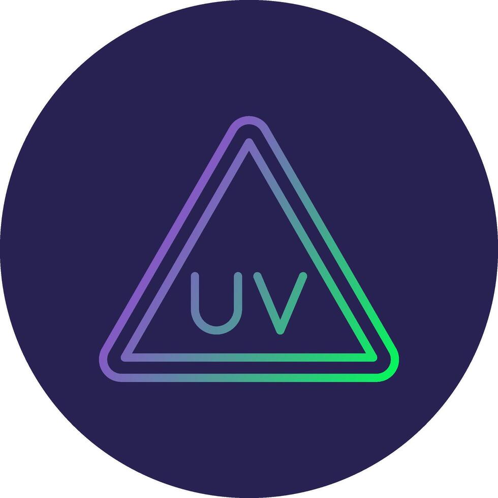 Uv Radiation Line Circle Gradient Icon Design vector