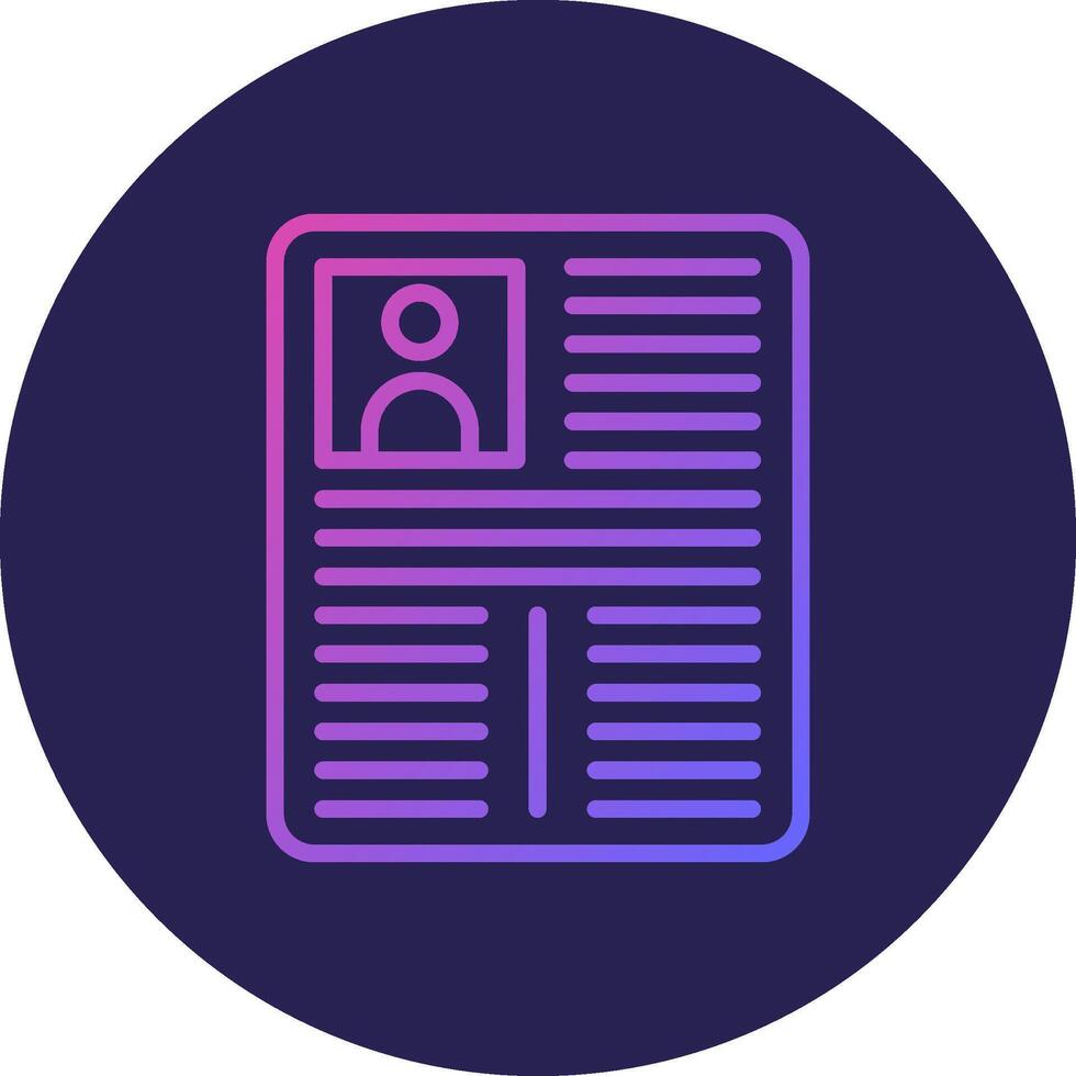 CV Line Circle Gradient Icon Design vector
