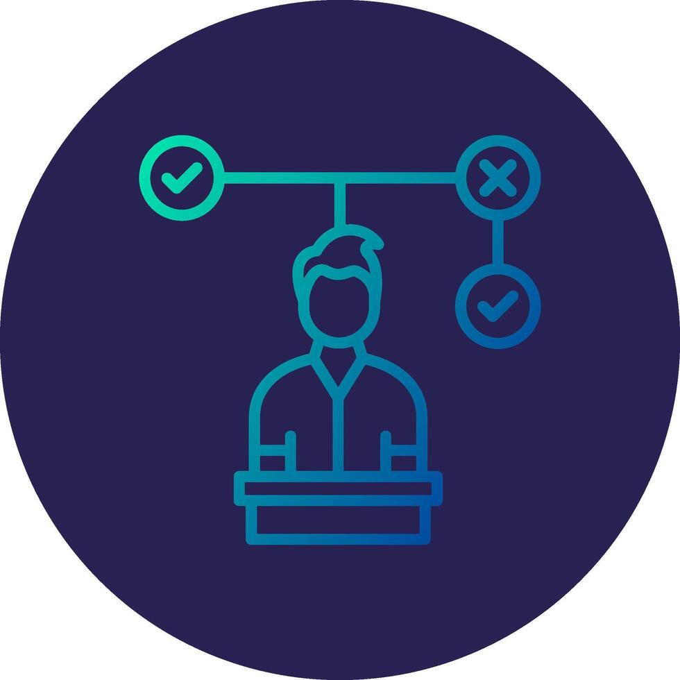 Decision Making Line Circle Gradient Icon Design vector