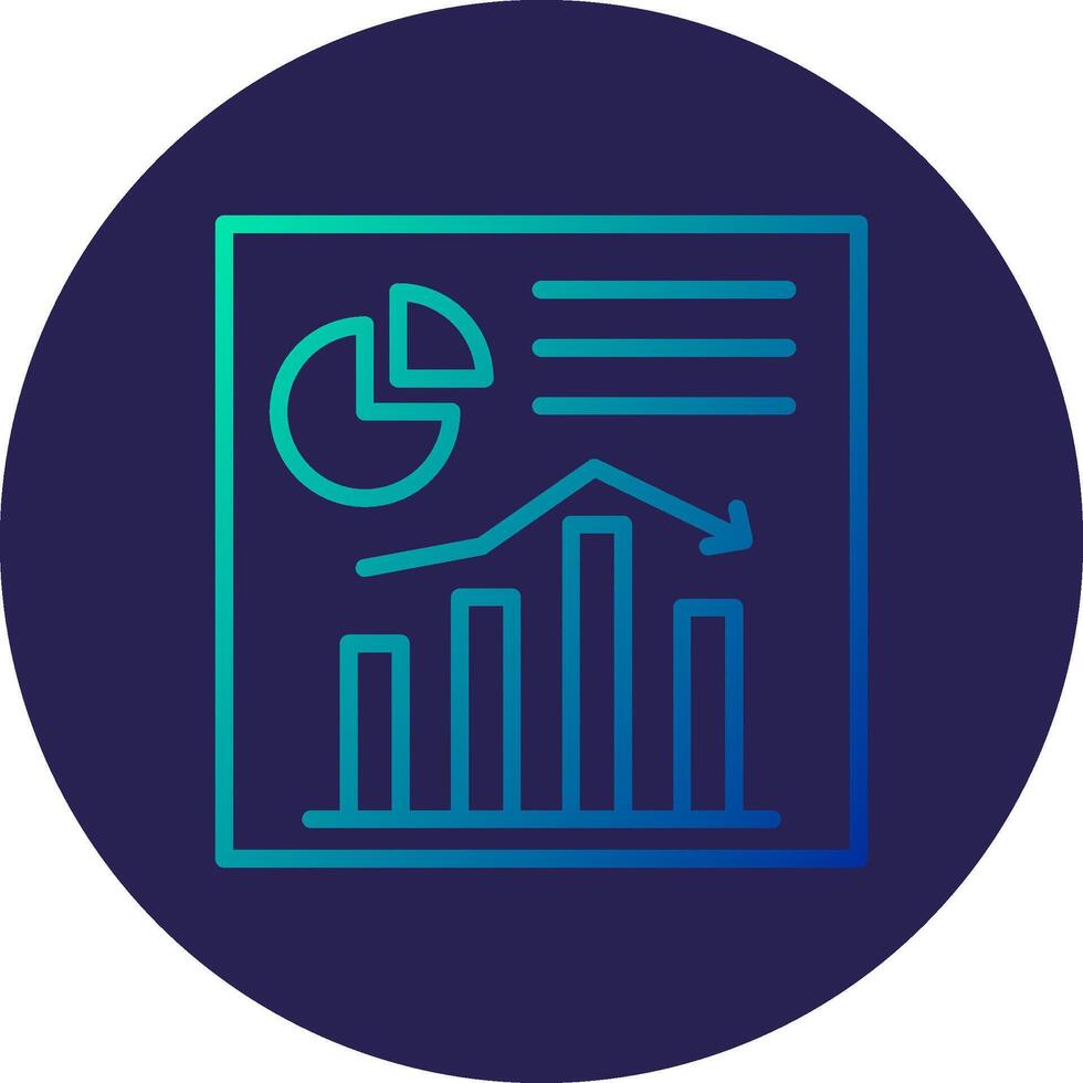 Diagram Line Circle Gradient Icon Design vector