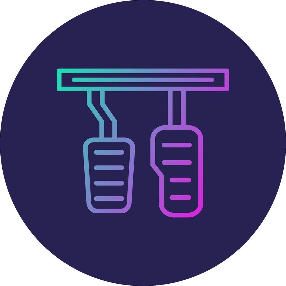Brake Pedal Line Circle Gradient Icon Design vector