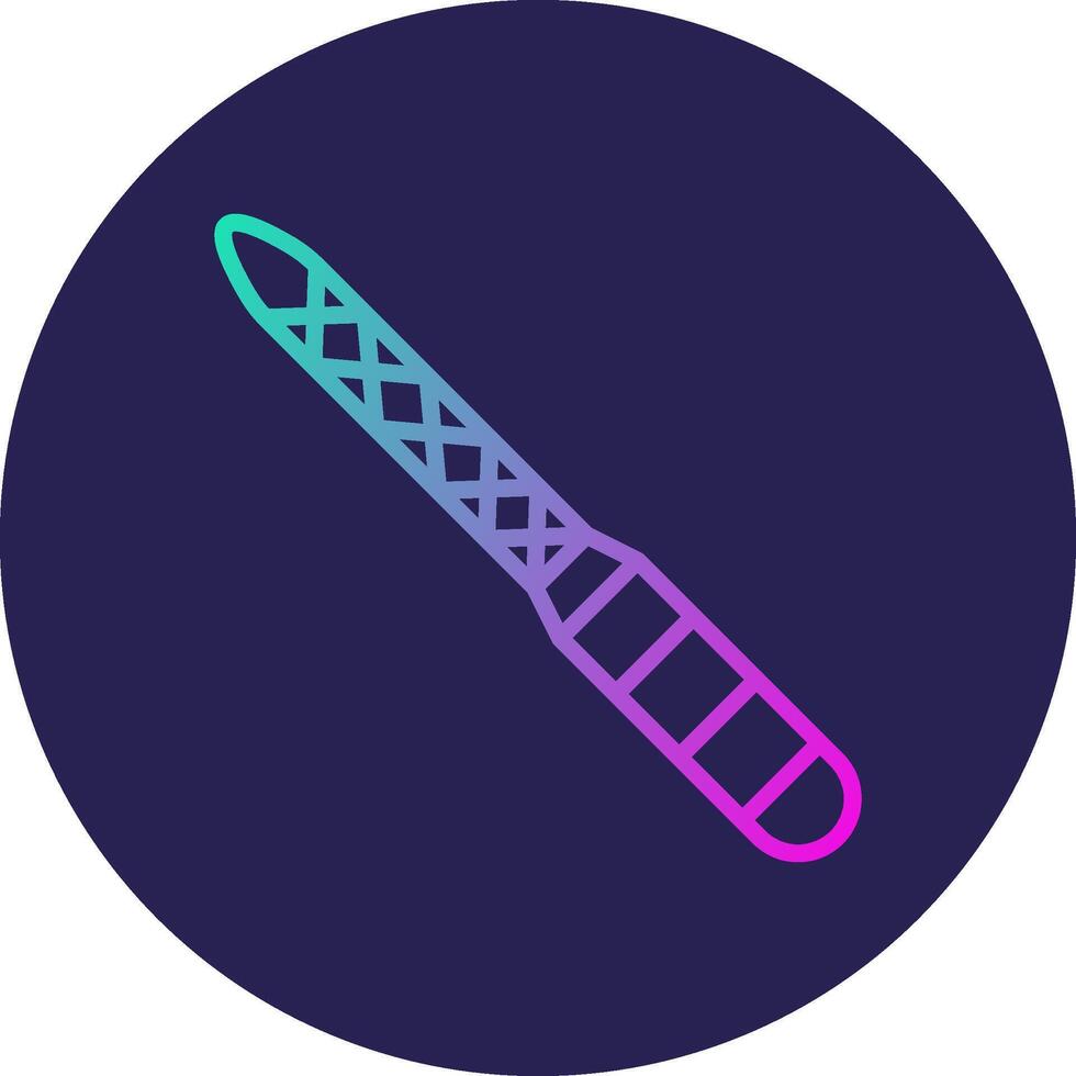 Nail File Line Circle Gradient Icon Design vector