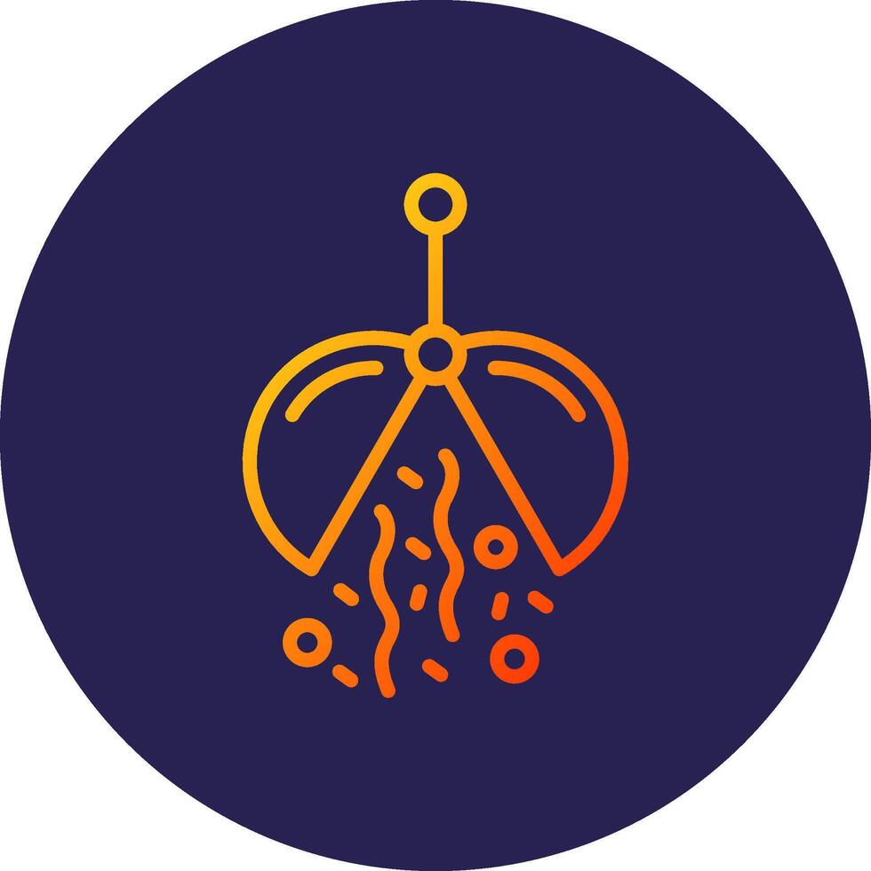 Confetti Ball Line Circle Gradient Icon Design vector