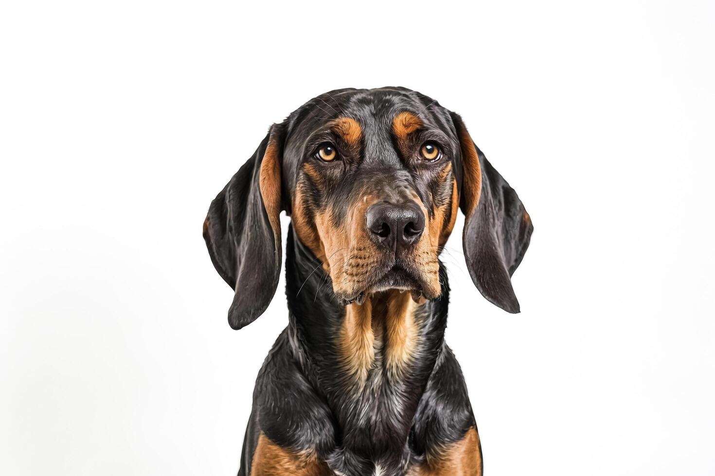 Black and Tan Coonhound Portrait photo