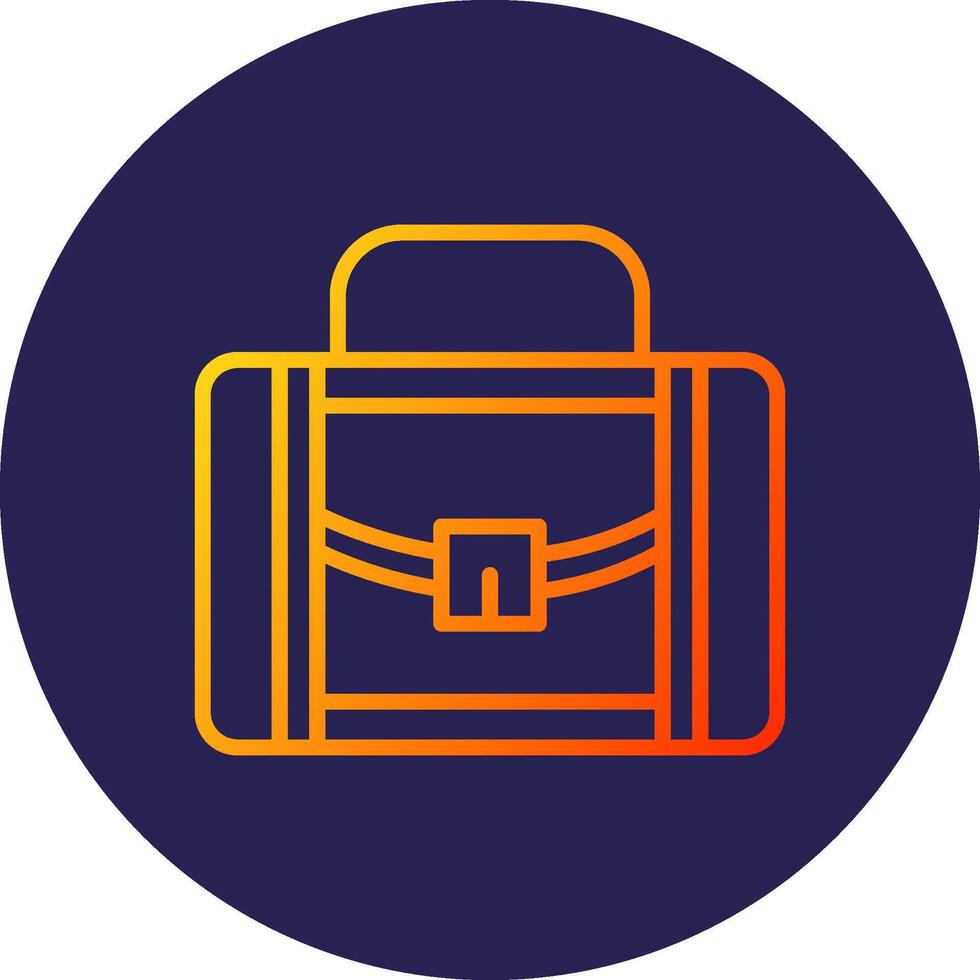 Suitcase Line Circle Gradient Icon Design vector