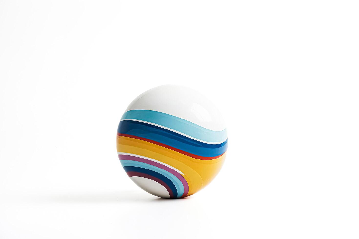 Colorful Easter Egg on White Background photo