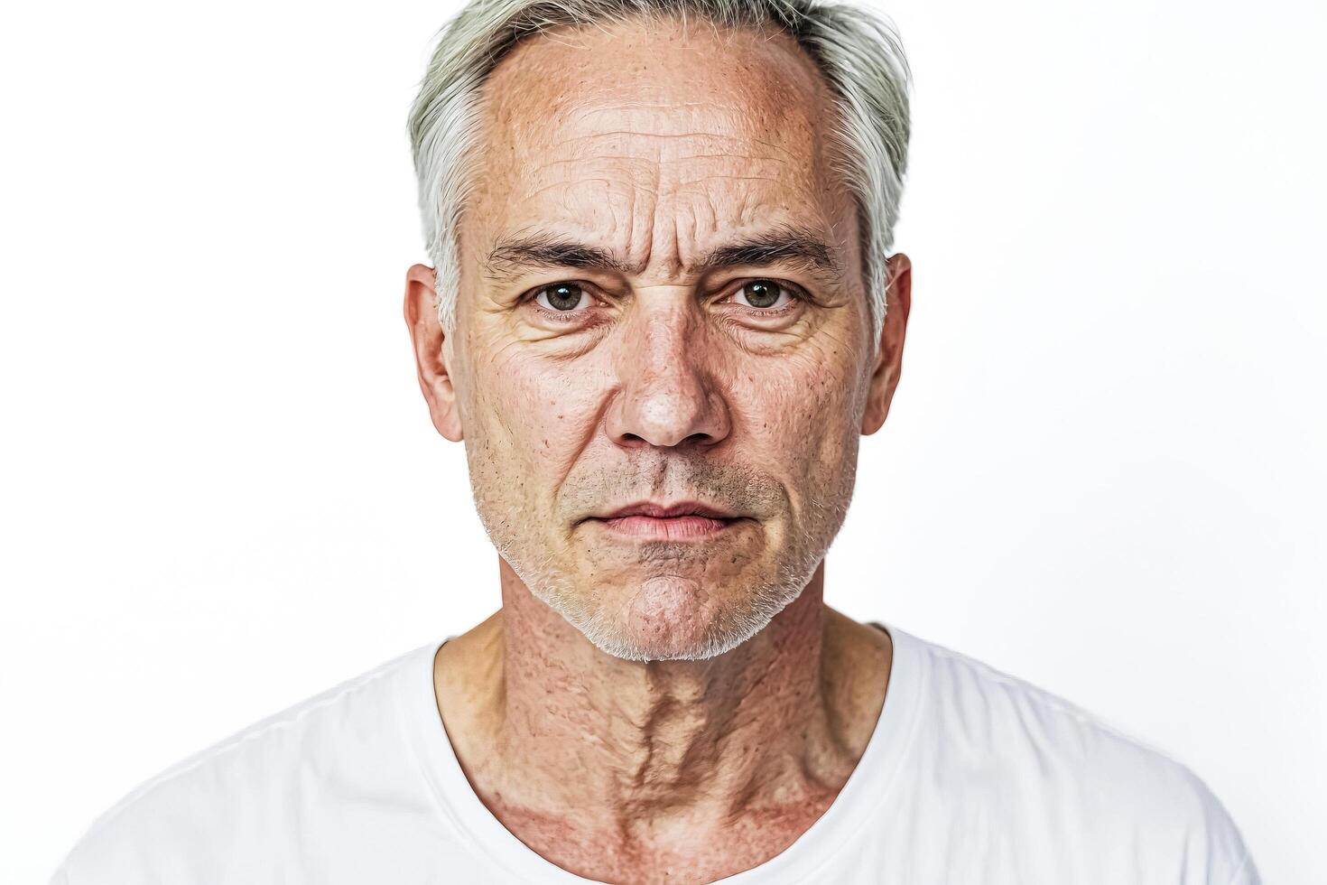 Portrait of an older man with a serious expression photo