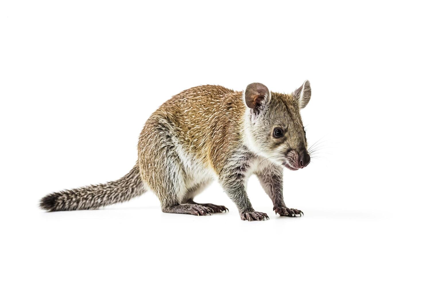 Cute and fluffy  Madagascar  Mouse Lemur isolated on white background photo