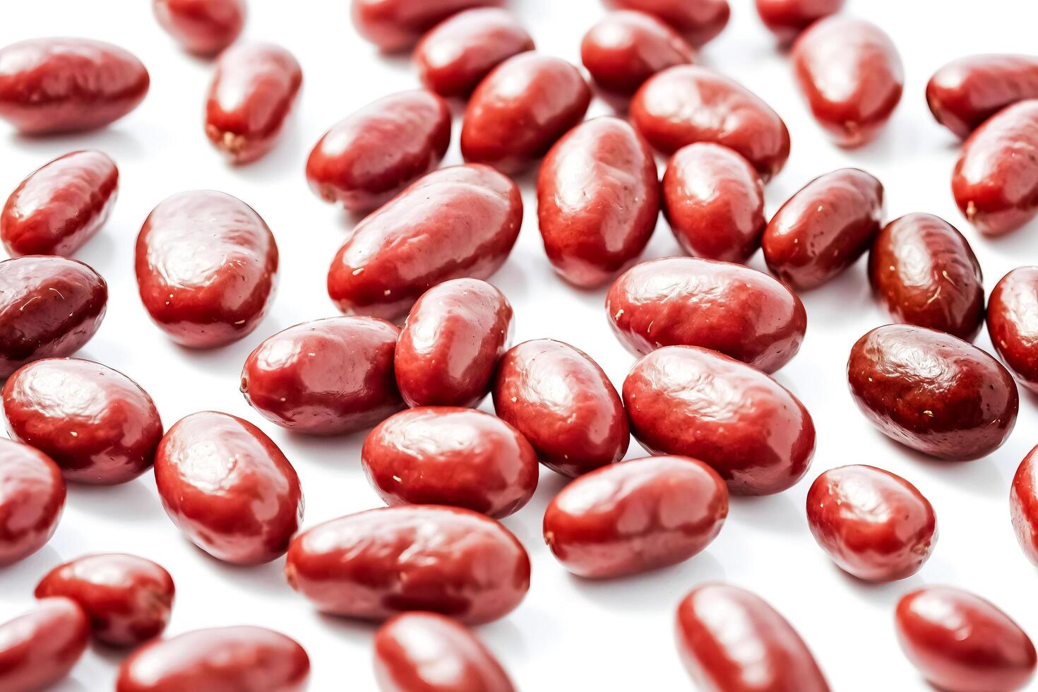 Red Kidney Beans on White Background photo