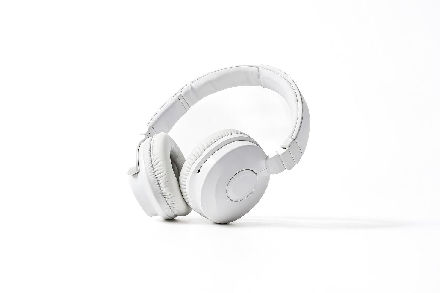 White Headphones on a White Background photo