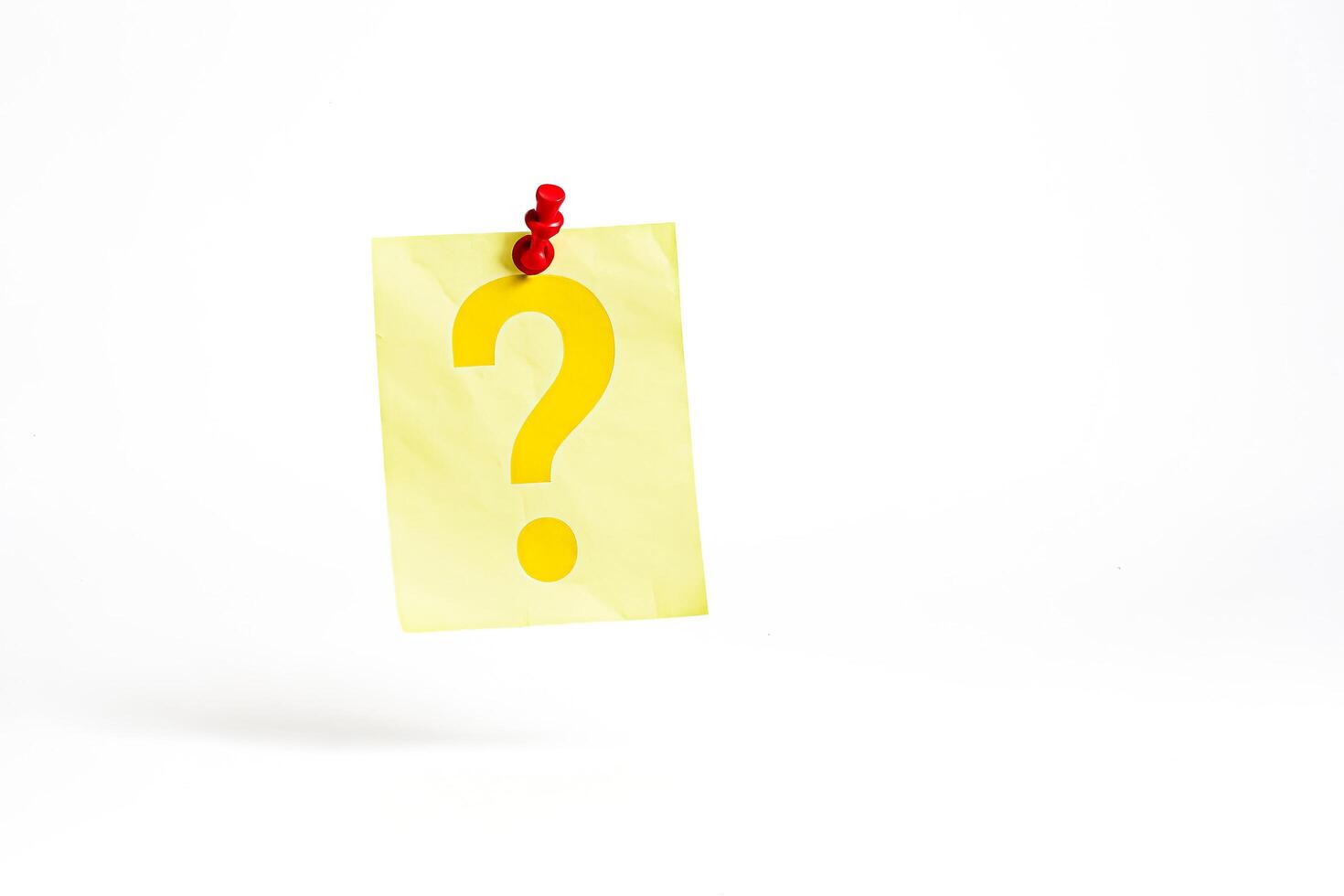 Question Mark on Sticky Note photo