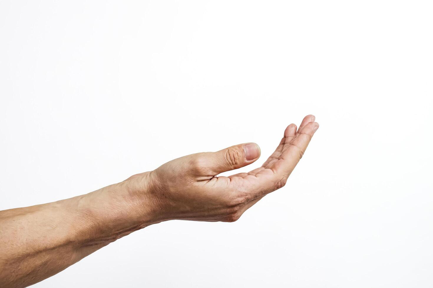 Open hand palm up photo
