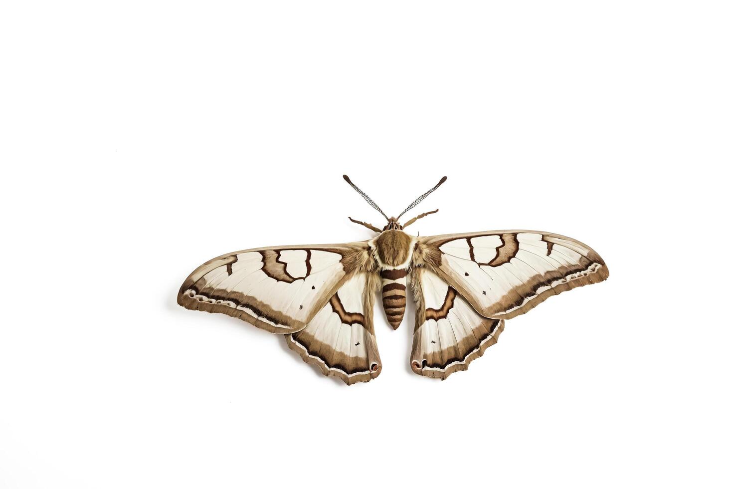 Moth with White and Brown Wings photo