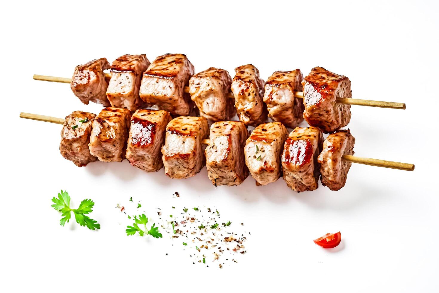 Grilled Meat Skewers with Herbs and Spices photo