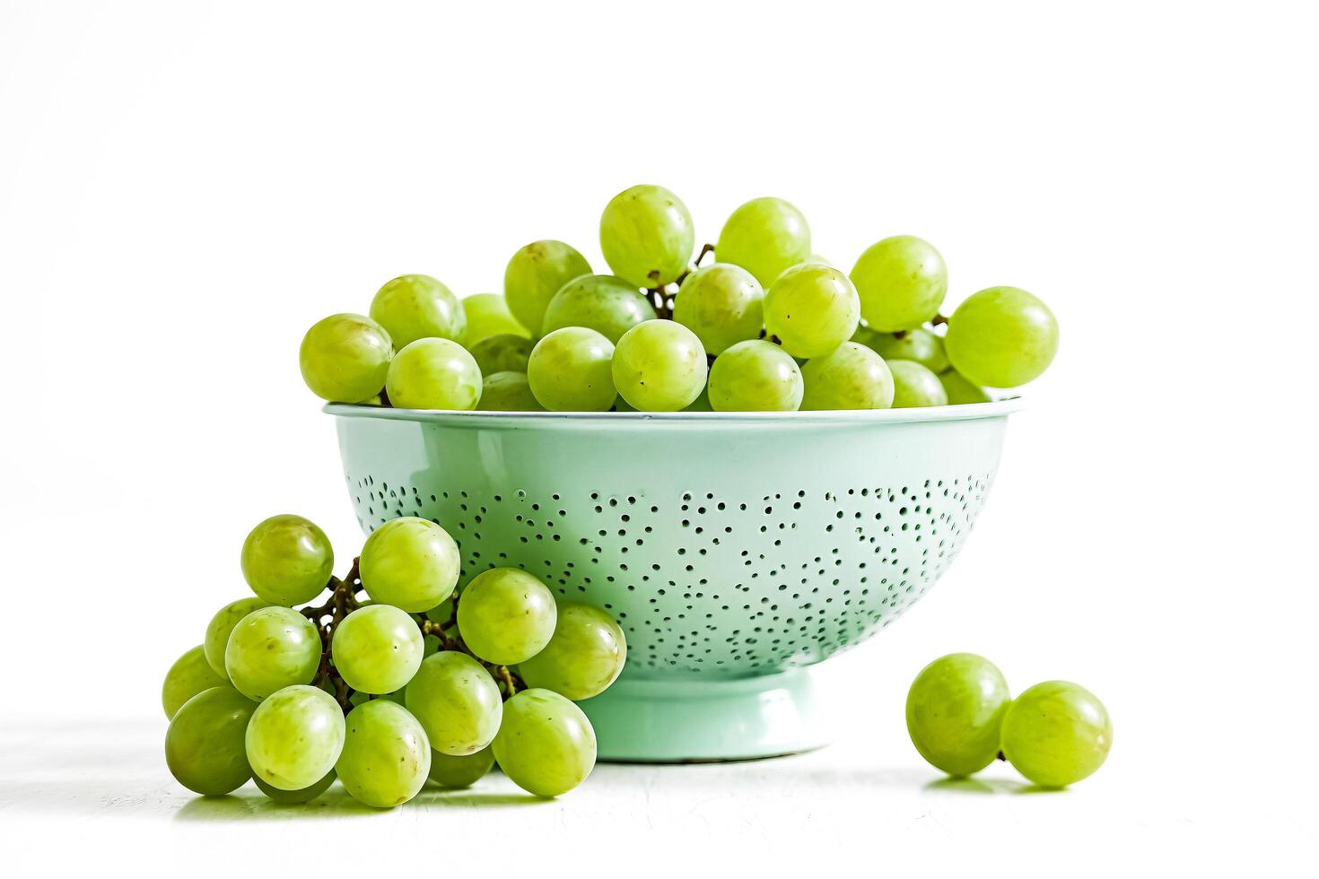 Green Grapes in a Colander photo