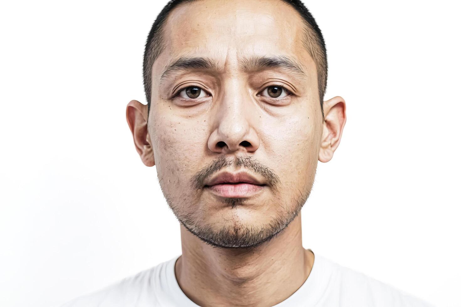 Portrait of a man with a serious expression photo