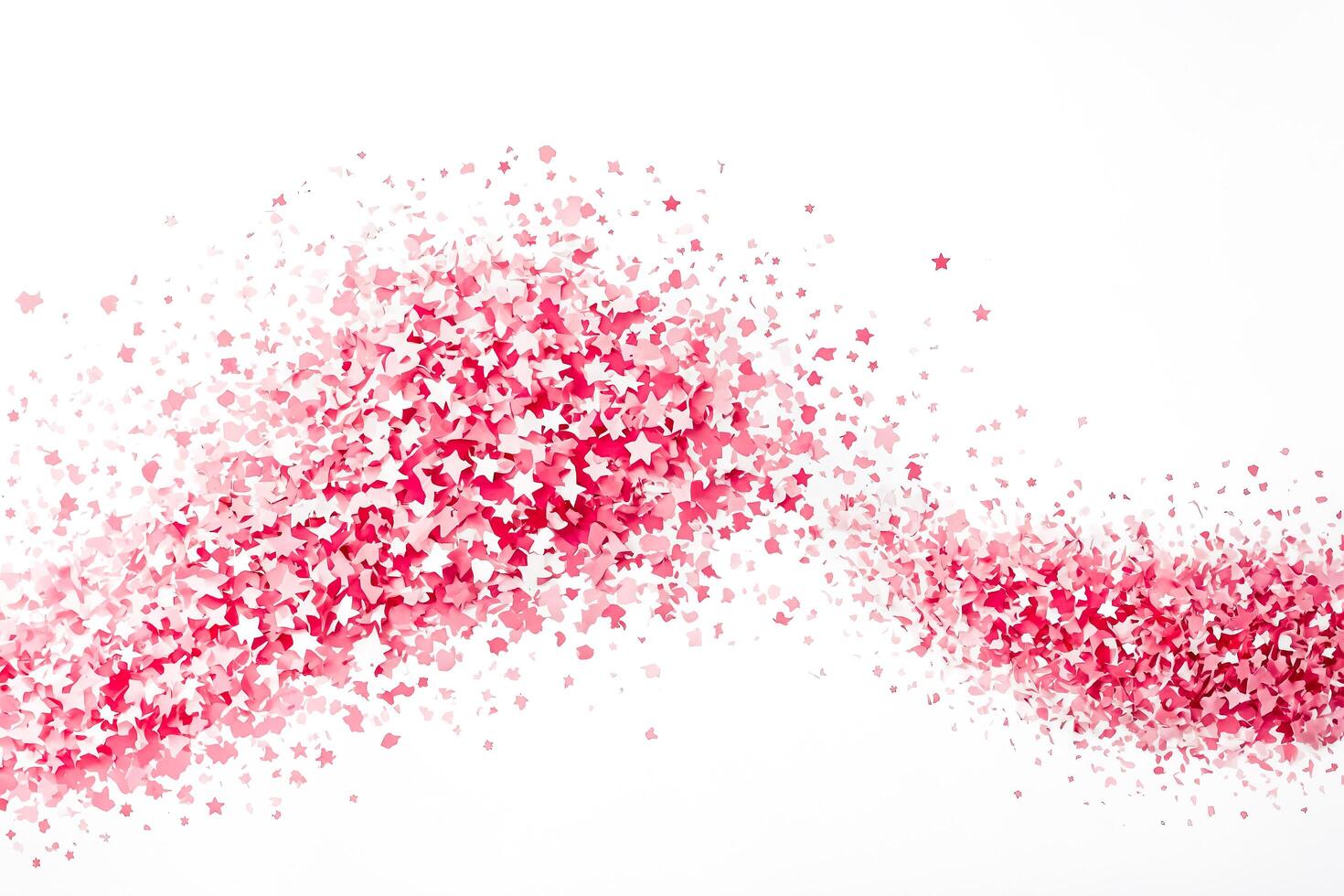 Pink Confetti Stars on White Background photo