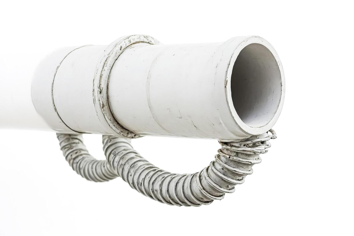 White Pipe with Curved Detail photo