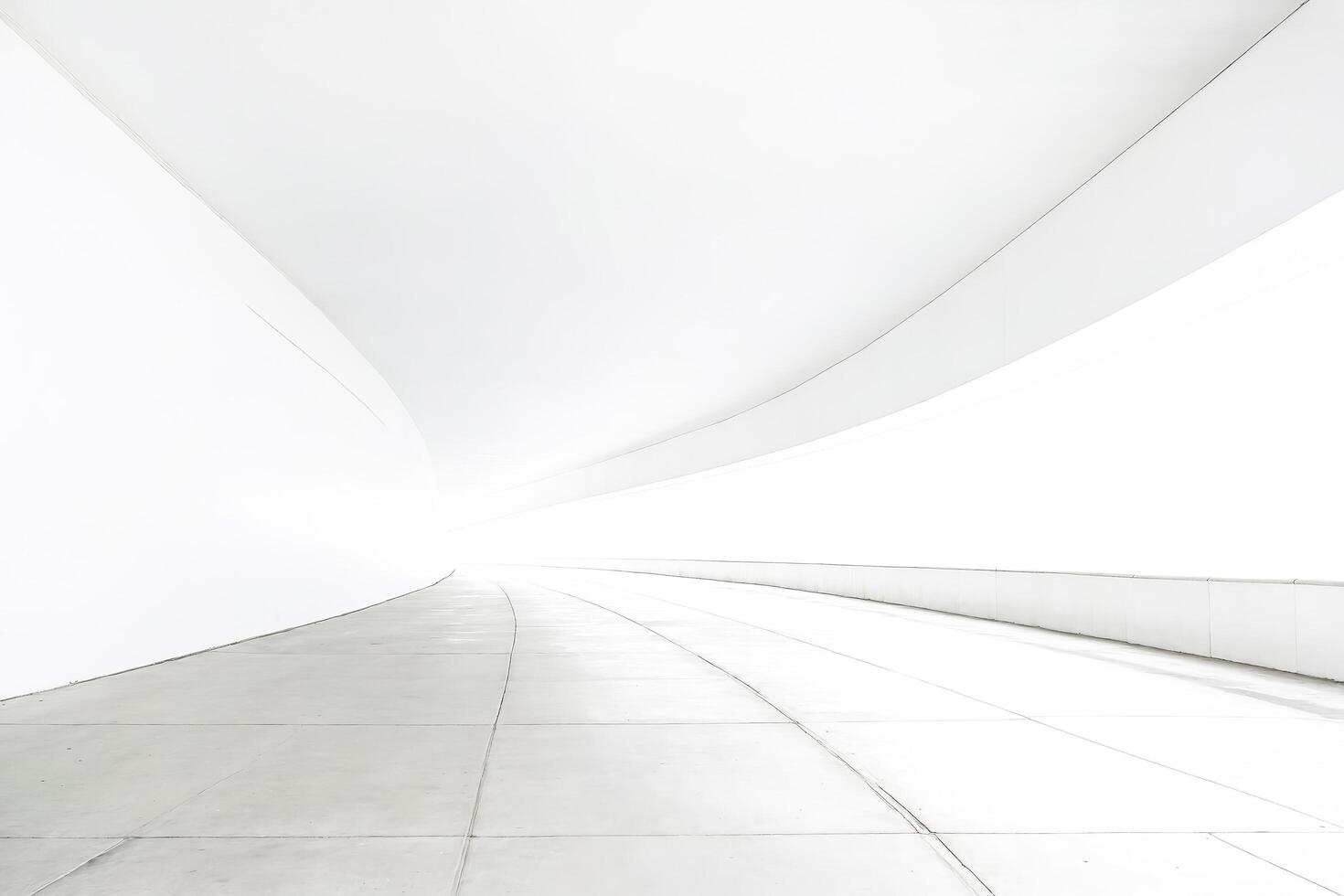 White Concrete Tunnel Leading to Light photo