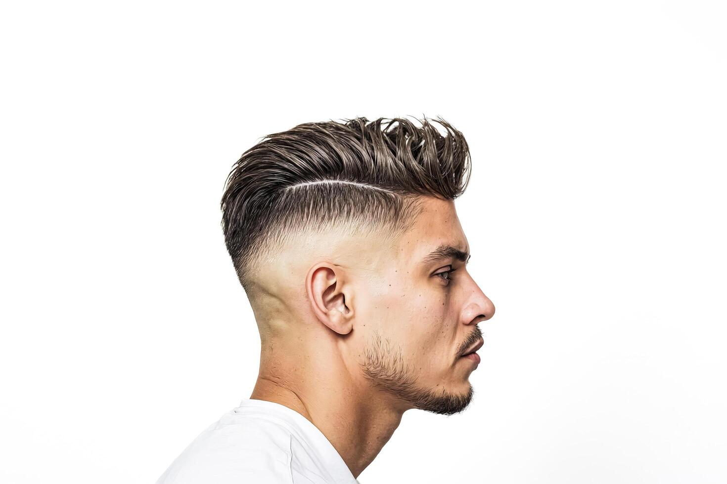 Profile of a Man with a Modern Hairstyle photo