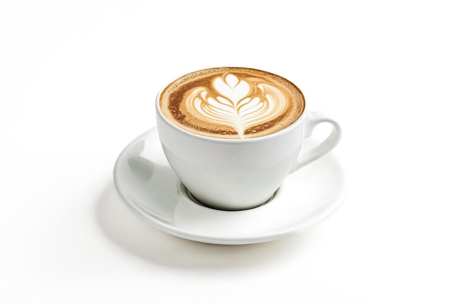 Latte Art in a White Cup photo