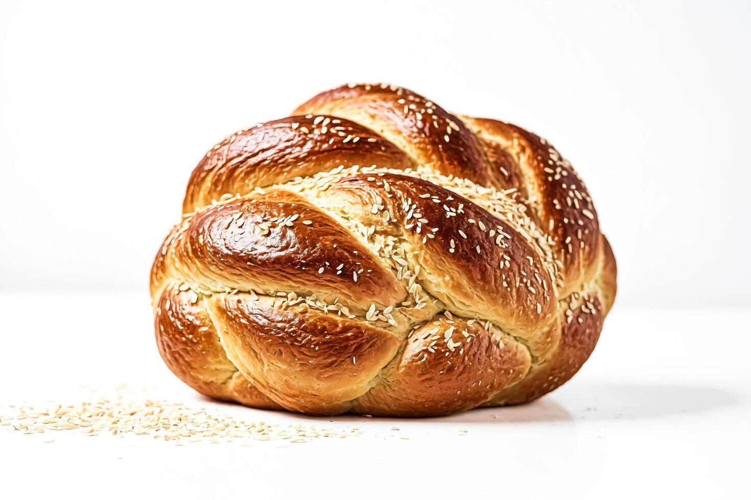 Braided Bread with Sesame Seeds photo