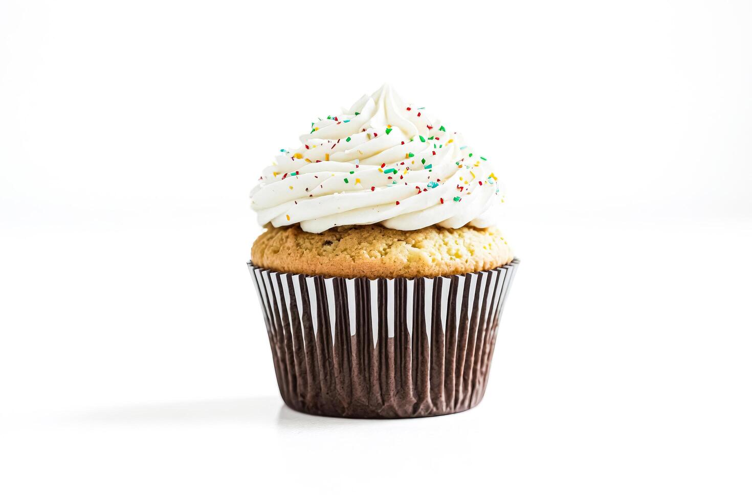 Vanilla Cupcake with Sprinkles photo