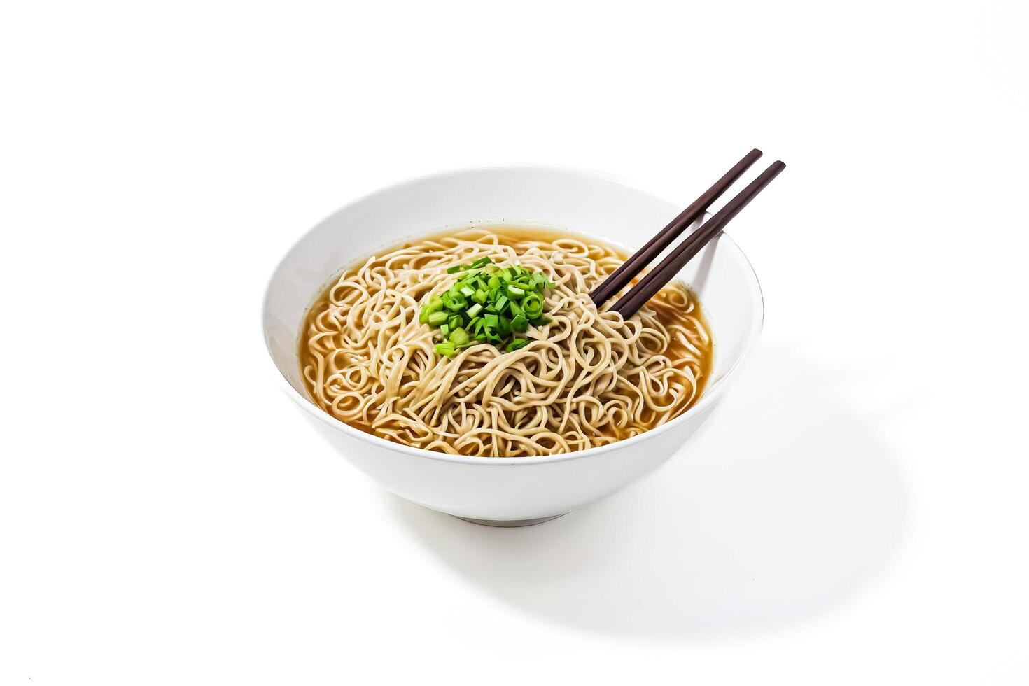 Bowl of Noodles with Chopsticks photo
