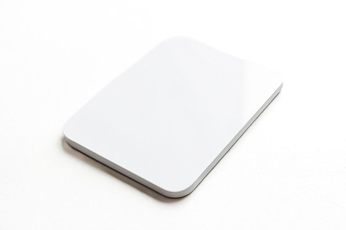 White Square Object Isolated on White Background photo