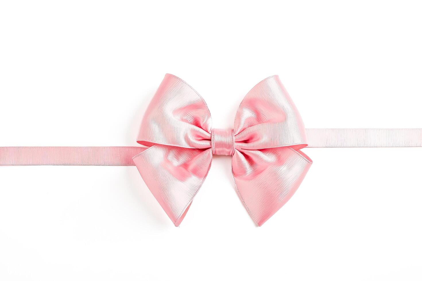 Pink Satin Bow with Ribbon photo